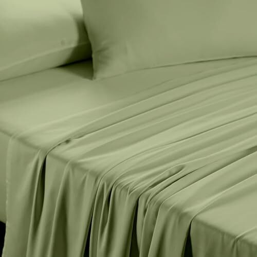 Bedsheet For Single Bed - Luxurious Microfiber Bed Sheets - Includes Pillowcases - Sage_Single