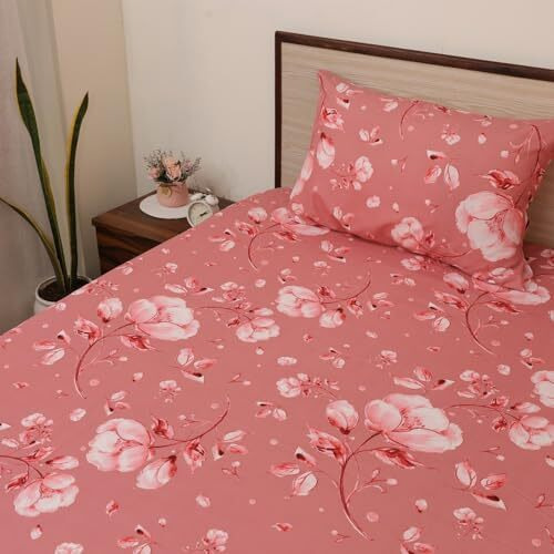 Bedsheet For King Bed Include Pillow Covers Breathable | Fresh & Vibrant Flowers King Bed Sheet - Flora Bloom