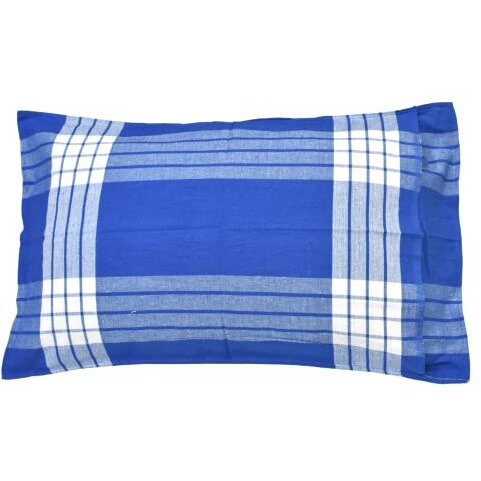 Tuni Mani Pure Cotton Bedsheet With Pillow Cover For Home/Hospitals, Size  50" X 90" (Blue)