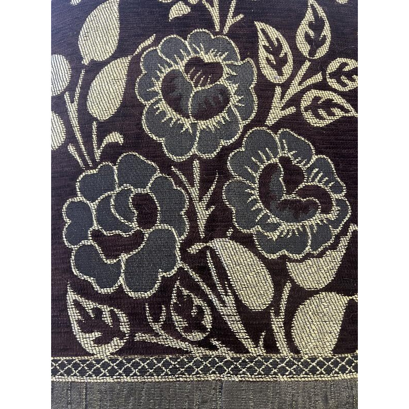 Deesak 500 Tc Abstract Chenille Velvet Double Bed King Size Bedsheet With 2 Pillow Covers Size- 90X100 Inch||Multi-4
