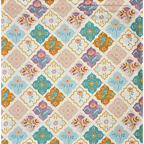 Tarain Collection Cotton Flat Double Bedsheets (Blue & White)