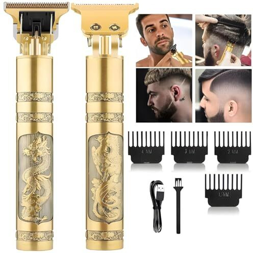 Sellbotic Beard Trimmer For Men, Professional Hair Clipper, Adjustable Blade Clipper And Shaver, Close Cut Precise Hair Machine, Body Trimmer (Metal Body)