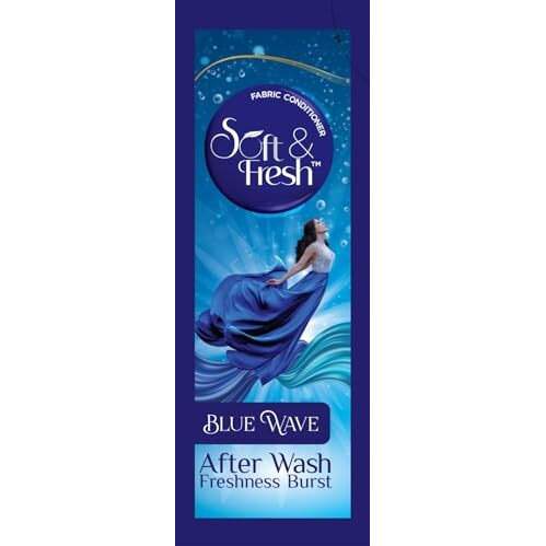 Soft & Fresh Blue Wave (Pack Of 30Pcs) & Pink Coral (Pack Of 30Pcs) Fabric Conditioner Softener 20Ml Sachet Increasing Freshness