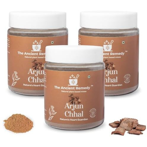 The Ancient Remedy Arjun Chaal Power 110Gm, 100% Natural & Pure Herbal Arjun Ki Chaal Powder For Men & Women Supports Heart Health, Promotes Good Cholesterol, Arjuna Powder Pack 3