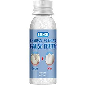 Silnovo Temporary Fake Teeth Replacement For Missing Or Broken Teeth, Denture Replacement, Diy Heat-Fit Beads, And Shapeable Dental Glue For False Teeth.