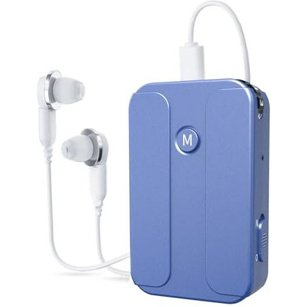 Fastwell F85 Fastwell Digital Rechargeable Pocket Hearing Aid For Severe & Profound Hearing Loss, Pocket Ear Machine In The Ear Wired Hearing Aid Pocket (For Both Ear)