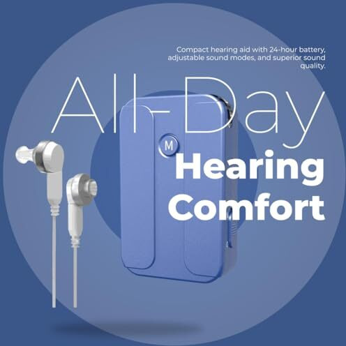 Fastwell F85 Fastwell Digital Rechargeable Pocket Hearing Aid For Severe & Profound Hearing Loss, Pocket Ear Machine In The Ear Wired Hearing Aid Pocket (For Both Ear)