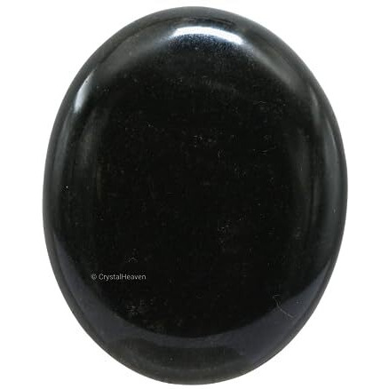 Crystal Heaven Black Agate Crystal Palm Pebbles Stones For Anxiety Stress Relief Massage - Aaa Grade Original Healing Gemstone Agate Palm Stone For Yoga Meditation Spiritual Reiki Feng Shui