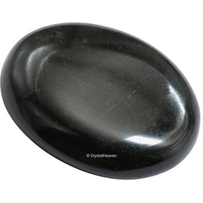 Crystal Heaven Black Agate Crystal Palm Pebbles Stones For Anxiety Stress Relief Massage - Aaa Grade Original Healing Gemstone Agate Palm Stone For Yoga Meditation Spiritual Reiki Feng Shui