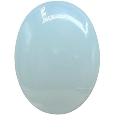 Crystal Heaven Opalite Crystal Palm Pebbles Stones For Anxiety Stress Relief Massage - Aaa Grade Original Healing Gemstone Agate Palm Stone For Yoga Meditation Spiritual Reiki Feng Shui