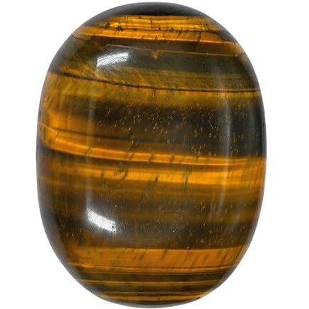 Crystal Heaven Certified Tiger Eye Agate Palm Pebbles Stones For Anxiety Stress Relief Massage-Aaa Grade Original Healing Gemstone Agate Palm Stone For Yoga Meditation Spiritual Reiki Feng Shui