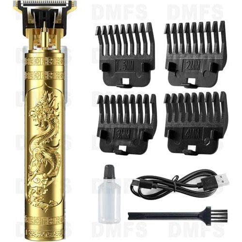 Trimmer Men Professional Cordless Hair Clipper Dragon Style, Rechargeable Trimmer For Beard, Hairs, Moustache & Face, Electric T Blade Zero Gapped Shaving Machine Men's Grooming Kit (Plastick)