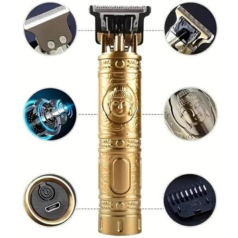 Trimmer Men Professional Cordless Hair Clipper Dragon Style, Rechargeable Trimmer For Beard, Hairs, Moustache & Face, Electric T Blade Zero Gapped Shaving Machine Men's Grooming Kit (Plastick)