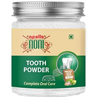 Apollo Noni Teeth Whitening Powder Dant Manjan | Restore Your Smile & Gives Fresh Breathe | Remove Stains | Remove Plaque | Long Lasting Freshness| Suitable For All Teeth Type 50G