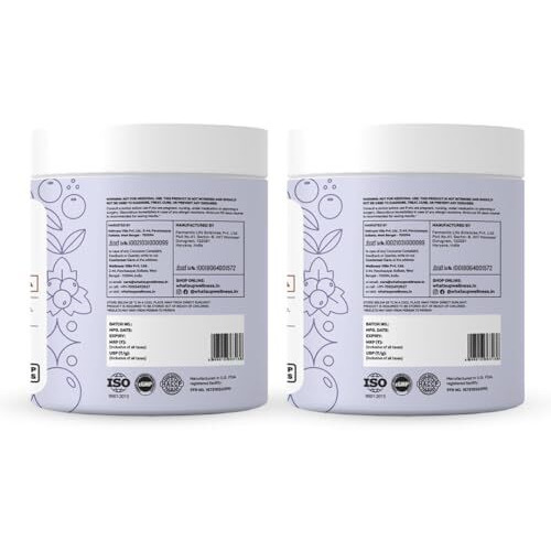What's Up Wellness Anti-Acne Collagen|Certified Marine Titagen Collagen With Mangosteen & Biotin| Reduces Adult Acne| For Men & Women|Black Currant|Pack Of 2,Powder,2 Count,25 Servings