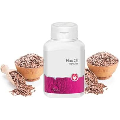 Flax Oil Capsule Golden Flaxseed Oil Capsules - Nutritional Powerhouse For Vitality And Well-Being 90 Capsules