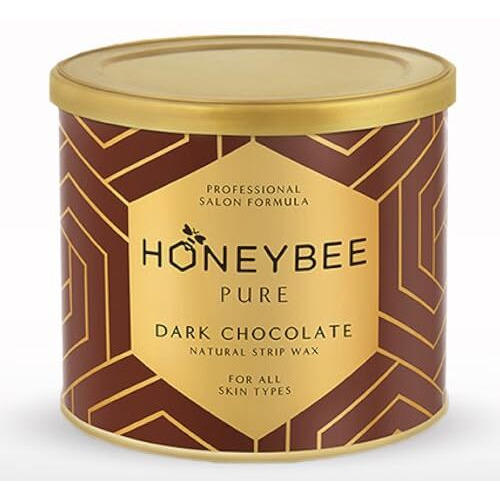 Honeybee Pure Dark Chocolate Wax For Women Hair Removal | Painless Wax For All Skin Types | Includes Wax Strips & 3 Spatula | Body Wax Removes Tan From Arms, Legs, Back - (Pack Of 1) 600G