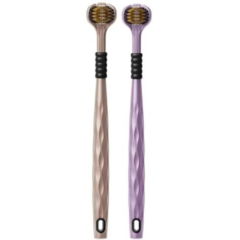 3-Sided Toothbrush | Ultra Soft Bristles For Deep Cleaning | Triple Action Manual Toothbrush | Triple Head Design For 360 Cleaning | Eco-Friendly & Gentle On Gums (2)