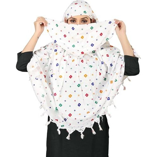Vasttram Women's Soft Stylish Reyon Cotton Scarf Cum Mask Usable For Head Cover For Girls Driver Anti Pollution Full Face Cover With Uv Sun Rays Protection