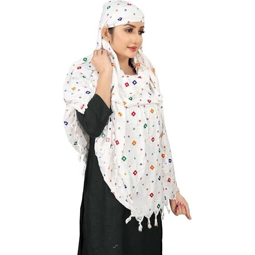 Vasttram Women's Soft Stylish Reyon Cotton Scarf Cum Mask Usable For Head Cover For Girls Driver Anti Pollution Full Face Cover With Uv Sun Rays Protection