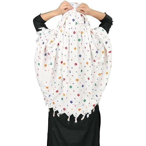Vasttram Women's Soft Stylish Reyon Cotton Scarf Cum Mask Usable For Head Cover For Girls Driver Anti Pollution Full Face Cover With Uv Sun Rays Protection