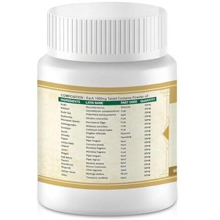 Jeena Sikho Pain Nil/Pain Relief Tablets | Ayurvedic Supplements For Relieving Pain & Discomfort | Herbally Blended With Kutki, Giloy, And Kalijeeri, 60 Tablets