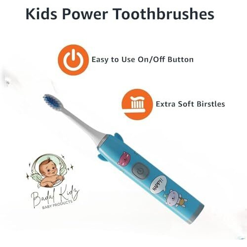 Children's Electric Toothbrush With Cartoon Characters, Soft Bristles Battery Operated Kids Cartoonic Vibrating/Oscillating Toothbrush For Cleaning The Teeth