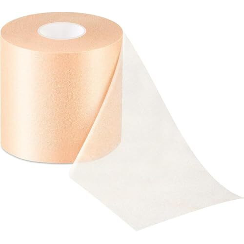 Musclefix Athletic Pre Wrap Tape For Hair Foam Underwrap Tape Sports Pre-Wrap Athletic Tape Underwrap For Hair Ankle Wrists Knees Sports 20 Mtr (Beige | 6 Cm)