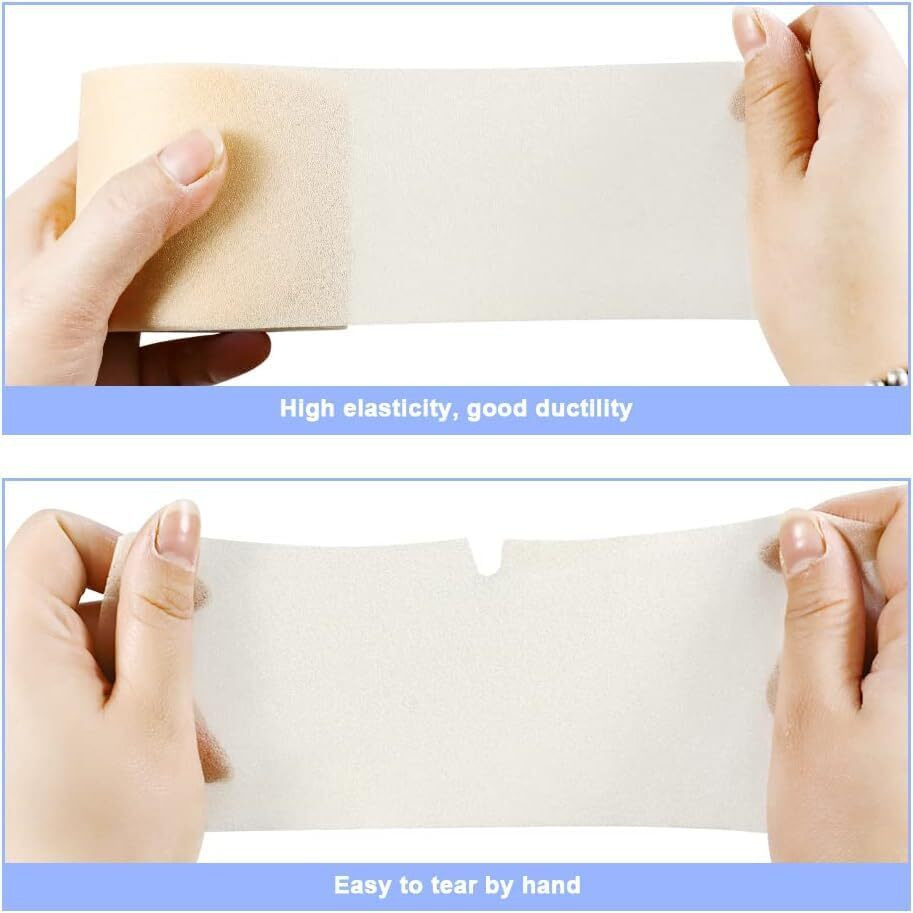 Musclefix Athletic Pre Wrap Tape For Hair Foam Underwrap Tape Sports Pre-Wrap Athletic Tape Underwrap For Hair Ankle Wrists Knees Sports 20 Mtr (Beige | 6 Cm)