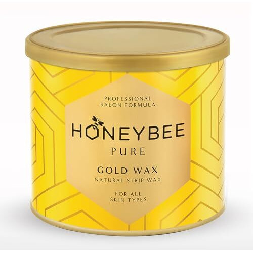 Honeybee Pure Gold Sugar Wax For Women Hair Removal | Painless Wax For All Skin Types | Includes Wax Strips & 3 Spatula | Body Wax Removes Tan From Arms, Legs, Back & Full Body - (Pack Of 1) 600G