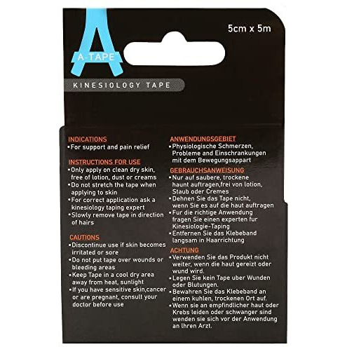 A-Tape Made In Korea Kinesiology Tape  Premium Athletic Therapeutic Tape For Sports Injuries, Pain Relief, Muscle Support & Physiotherapy (5 Cm * 5.0 M) (Pink)