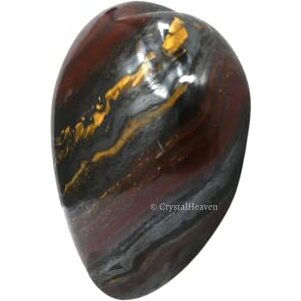 Crystal Heaven Iron Tiger Eye Crystal Heart Palm Pebbles Stones For Anxiety Stress Relief Massage - Aaa Grade Original Healing Gemstone Agate Heart Palm Stone For Yoga Meditation Spiritual