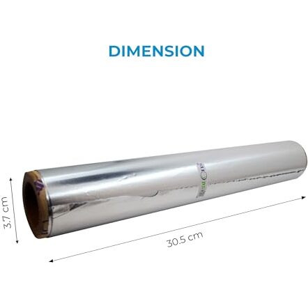 Aluminium Foil - 9M 5 Star | Heavy-Duty Food Wrapping Roll For Kitchen | Durable, Tear-Resistant & Food-Grade Foil For Cooking, Baking, And Food Storage [ Pack Of 5]