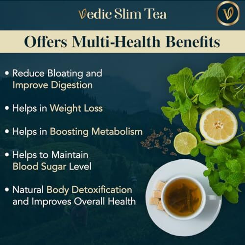 Baton Vedic Slim Tea | Herbal Detox Tea With Oolong, Ayurvedic Herbs & Spices | Reduces Bloating, Supports Digestion & Wellness | Loose Leaf | 1-Months Pack | 100G