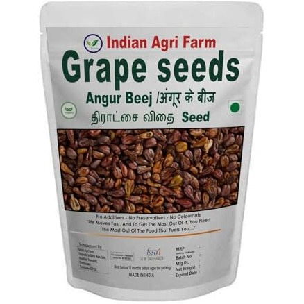 Iagrifarm Black Grape Seeds - 250 Gram/Angur Beej/Grape Seed