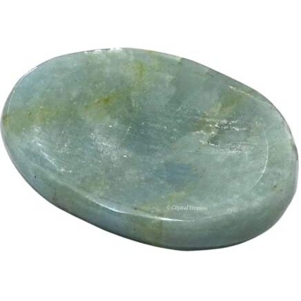 Certified Aquamarine Crystal Thumb Worry Pebbles Stones For Anxiety Stress Relief Massage - Aaa Grade Original Healing Gemstone Agate Rubbing Stone For Yoga Meditation Spiritual Reiki Feng Shui