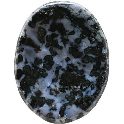 Certified Indigo Gabbro Crystal Thumb Worry Pebbles Stones For Anxiety Stress Relief Massage - Aaa Grade Original Healing Gemstone Agate Rubbing Stone For Yoga Meditation Spiritual Reiki Feng Shui