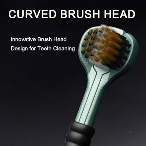 3-Sided Toothbrush | Ultra Soft Bristles For Deep Cleaning | Triple Action Manual Toothbrush | Triple Head Design For 360 Cleaning | Eco-Friendly & Gentle On Gums (4)