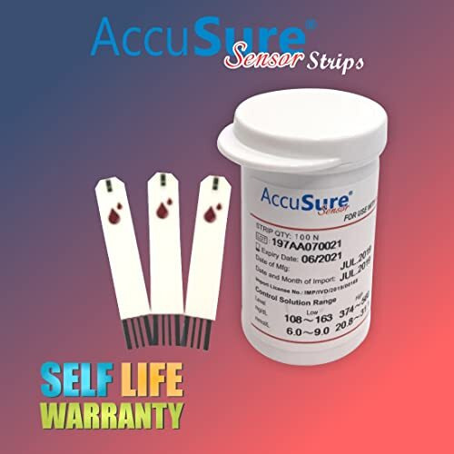 Accusure Sensor Glucometer Test Strips 50 (Pack Of 2)
