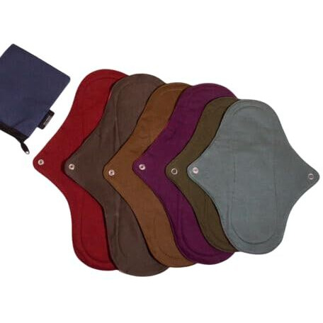 Giocare Reusable Cloth Pads | Women's Cloth Pads | Reusable Period Pads | Cloth Pad For Periods | Period Pads For Women | Cotton Cloth Pads | Sanitary Pads For Women | Leak Proof Pad | Combo 4 |Pack 6 | Value Kit