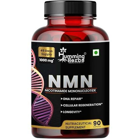 Humming Herbs Nmn Pure Supplement 1000Mg  Nicotinamide Mononucleotide For Cellular Energy, Dna Repair & Longevity  90 Capsules
