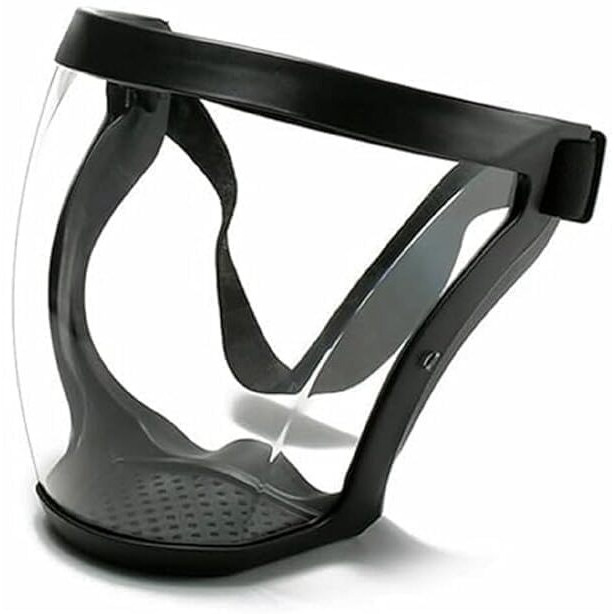 Dhyanexa Anti-Fog Full Face Shield Upgraded, Impact & Wind Resistant Cycling Mask With Adjustable Fit, Transparent Protection For Outdoor & Kitchen Use, Heat & Blue Light Blocking.