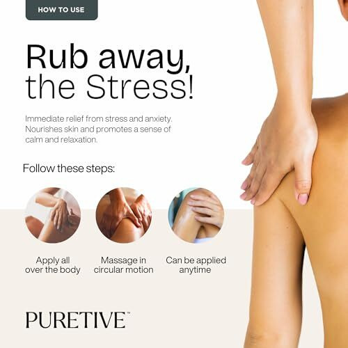 Puretive Destress Massage Oil | Relaxes Aches And Pains | Suitable For All Skin Types | Deeply Relaxes | For Daily Use | Calms The Body And Mind With A Blend Of Pure Essential Oils |100Ml