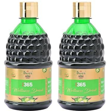 The Dave's Noni Juice 1 Liter  10Ml Daily Dose  Dave's Noni 365 Wellness Drink  Boost Immunity, Antioxidant  Supports Joint Health  Natural Health Supplement-500Ml (Pack Of 2)