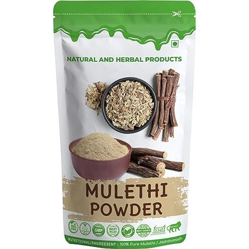 Mulethi Powder For Face, Hair, Eating (100 Grams) Skin And Body | Yashtimadhu Powder | Licorice Powder For Skin | No Preservative | No Chemicals