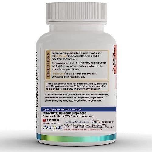 Wellness Extract Tocotrienols Purest Vitamin E Deltagold Eannatto - 60 Softgel
