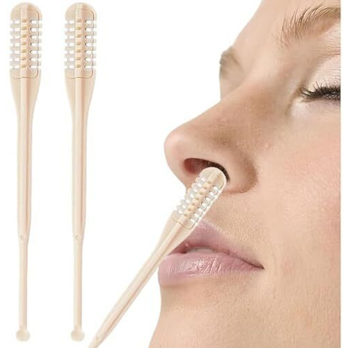 Kaie Manual Unisex Nose Hair Trimmer Rotating Nasal Hair Razor Cutter Double Head Non Electrical Nose Hair Remover Nasal Hair Cutter With Ear Picker For Women Men Nostril Hair Remover Tools(Pack Of 2)