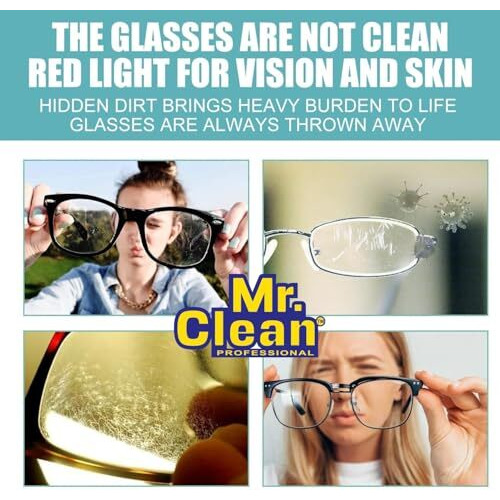 Mr. Clean Lens Cleaner 100Ml With 1 Microfiber Cloth & Screwdriver | Streak-Free Glass Cleaner For Eyeglasses, Sunglasses, Camera Lenses & Screens | Safely Cleans Fingerprints, Dust & Oil