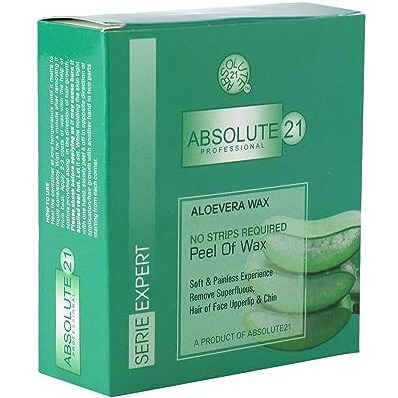 Absolute 21 Professional Aloe Vera Facial Peel Off Katori Wax 80 Gm For Face (Pack Of 2)