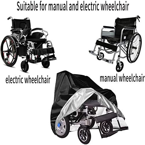 Mutmain Wheelchair Cover Waterproof Electric And Normal Wheel Chair Cover/Bag Indoor & Outdoor Protector From Dust, Dirt, Snow, Rain, Sun Rays (35 * 28 * 35 Inches)(Wcc-Black)